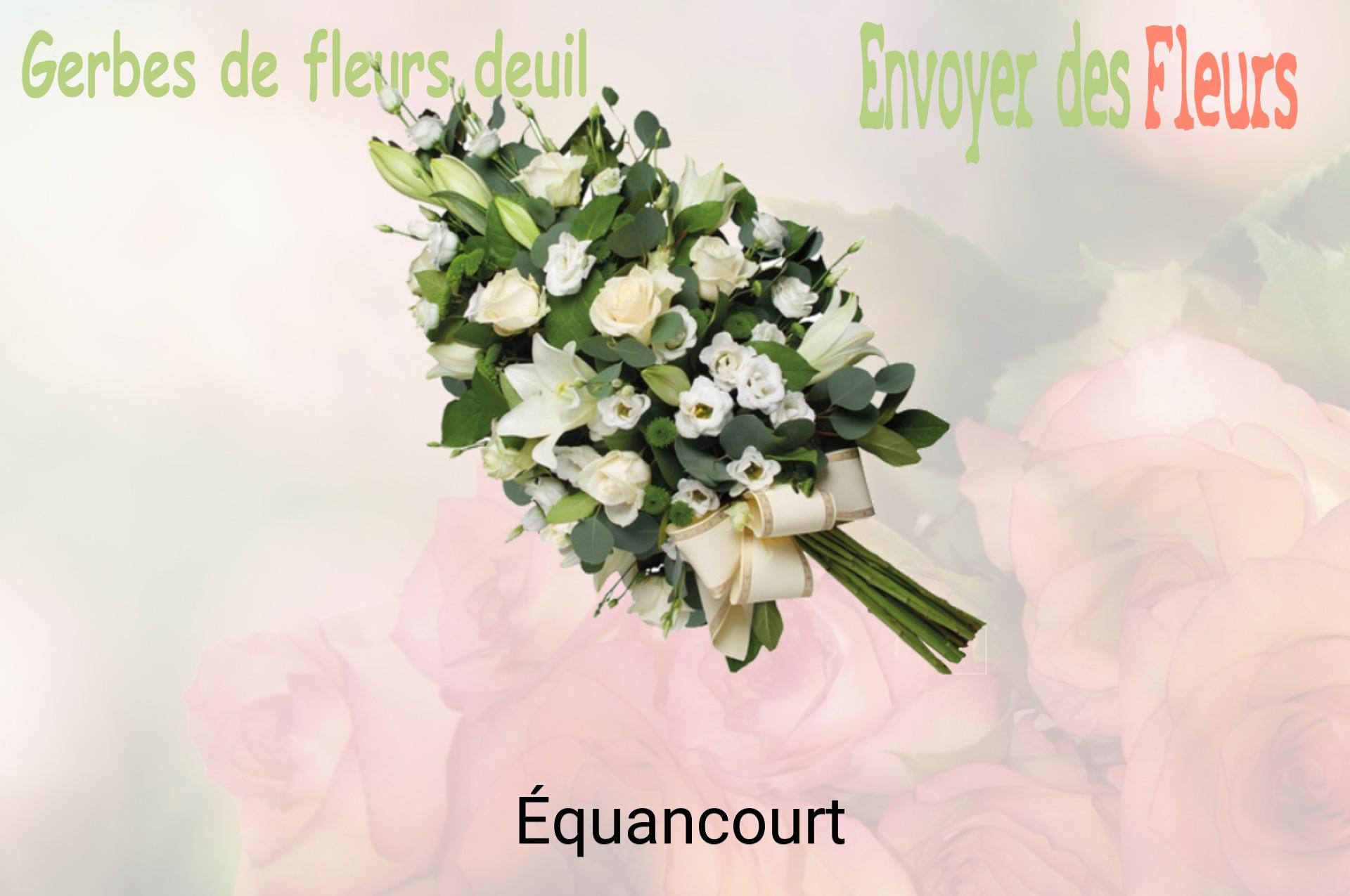 Gerbe de fleurs de deuil livrée à Équancourt